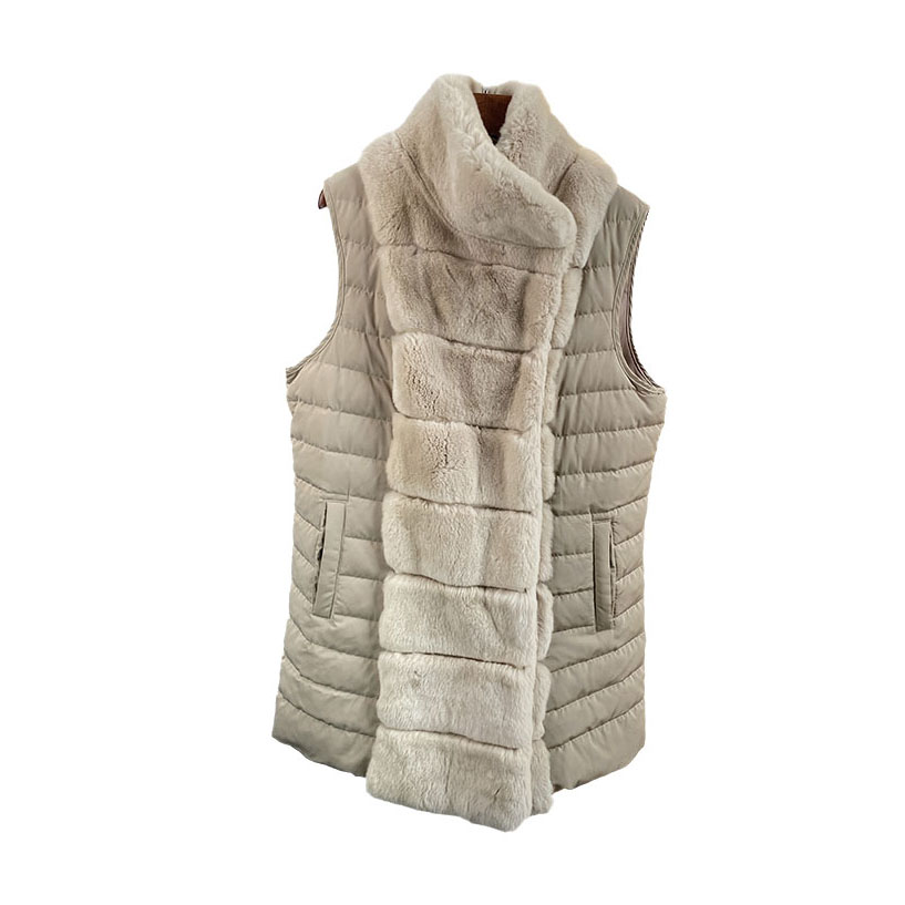 超柔暖！整皮獭兔毛皮草外套马甲