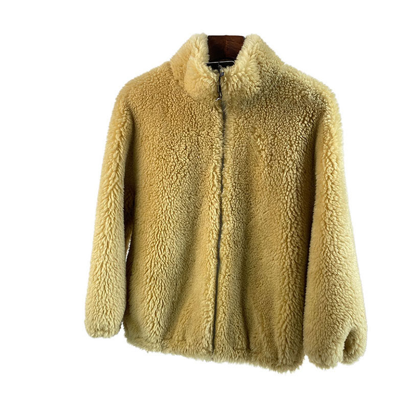 立领短款拉链100%羊毛羊剪绒复合皮毛一体皮草外套女百搭上衣特价,女装/女士精品,皮草,淘宝优惠券,粉丝福利购,淘宝优惠卷