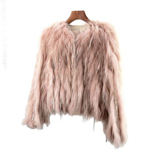 2025秋冬新款貉子毛车条流苏编织皮草外套女海宁毛毛大衣年轻款特