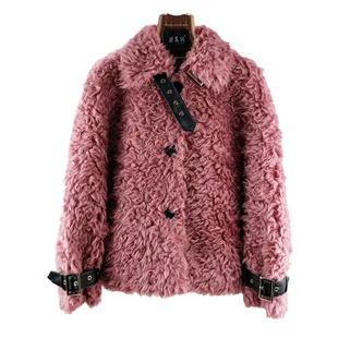 进口澳洲羊剪绒托斯卡纳长毛皮草外套新款2025宽松羊羔毛大衣厚冬