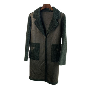 海宁羊剪绒大衣女中长款皮毛一体全羊毛颗粒拼接气质显瘦皮草外套