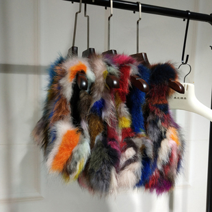 女童秋冬真貉子狐狸毛皮草毛绒短款背心马甲夹小中大儿童外套特价