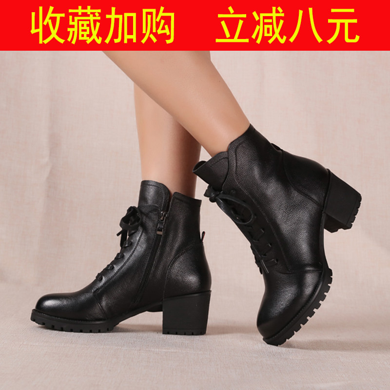 新款软底舞蹈靴水兵舞真皮跳舞鞋