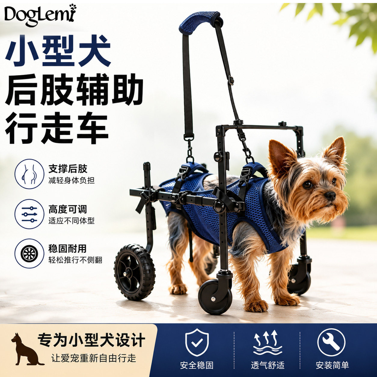 狗狗椅后肢残疾瘫痪四轮代步车