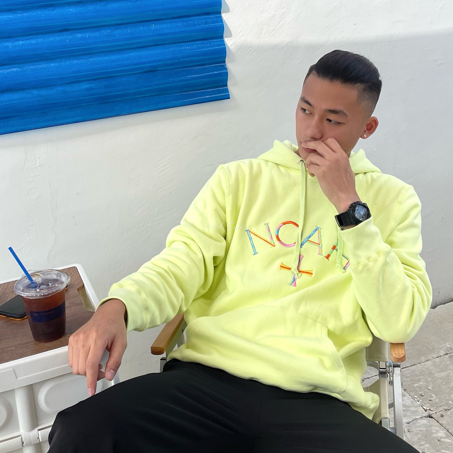 彩色十字架连帽衫连帽衫