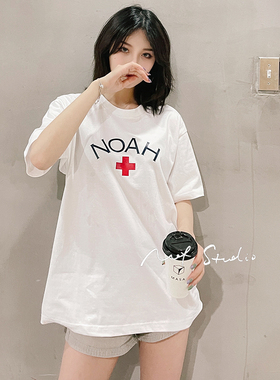 NOF studio 谢谢你核心徽标美潮宽松休闲短袖T恤 男女同款