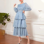 复古蕾丝仙女修身 Retro 显瘦连衣裙 for women欧美女装 lace dress