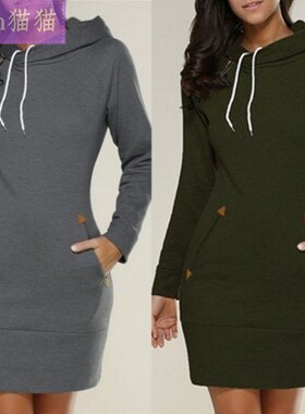 2018女士连衣裙Ladies Winter Hooded Dresses Women Dress Coats