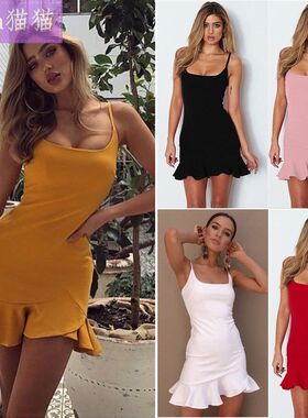 summerladiesdresses吊带短裙
