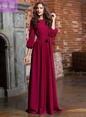 Women Bohemia Dress Long Party Winter Autumn Casual Dresses