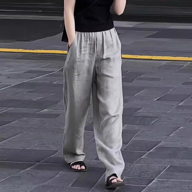 2025夏季新款宽松直筒裤胖mm大码女装今年流行爆款时尚垂感阔腿裤