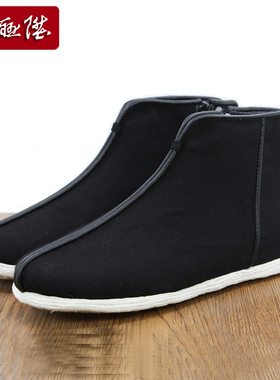内联升老北京布鞋棉鞋女鞋冬季女手工千层底加绒保暖高帮潮8681A