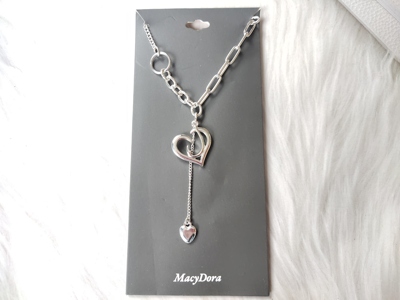 气质简约ab款项链欧美时尚百搭学生女式金属爱心坠 短款锁骨链V33