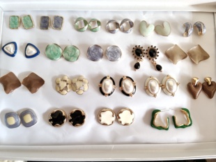 气质简约银针系列滴釉质感耳钉时尚百搭学生女个性镶钻耳环耳饰05