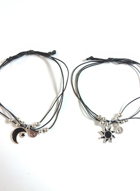 气质简约手链两条组合套装时尚百搭学生女个性滴油串珠手腕饰品D6