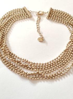 气质多层金属链条项链锁骨链欧美时尚百搭学生女项饰颈链短款g29