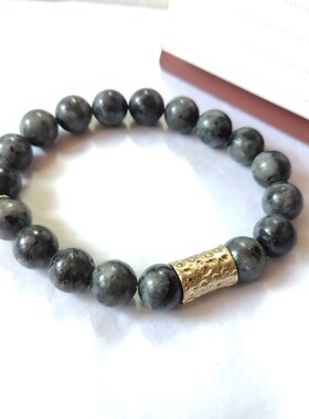 女石头串珠无镶嵌欧美质感哑金色