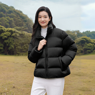 李宁羽绒服2025冬季新款女子立体裁剪85%鹅绒运动短羽绒服AYMV186