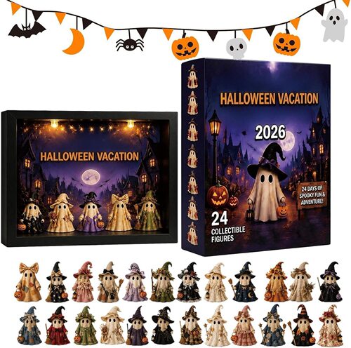 亚马逊新款Halloween Advent Calendars万圣节幽灵挂件降临日历S