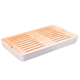 轻奢小型储水式茶台功夫茶具家用竹制茶海简约干泡台托盘密胺茶盘