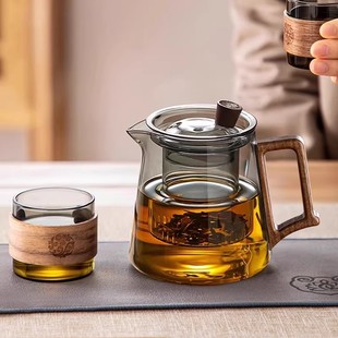茶壶泡茶家用耐热高硼硅玻璃茶壶办公室一人饮茶水分离茶具泡茶壶