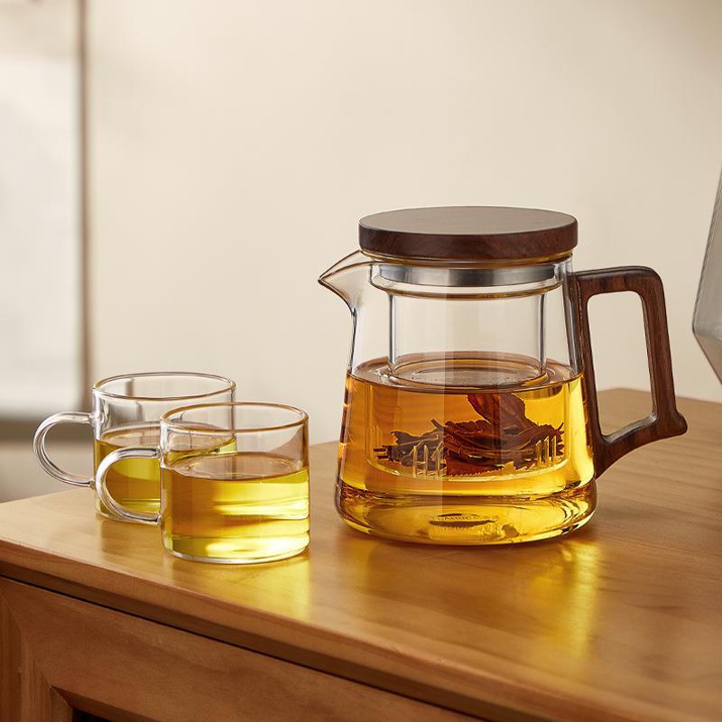 茶壶泡茶家用全玻璃内胆过滤家用养生茶水分离透明泡茶壶茶具套装