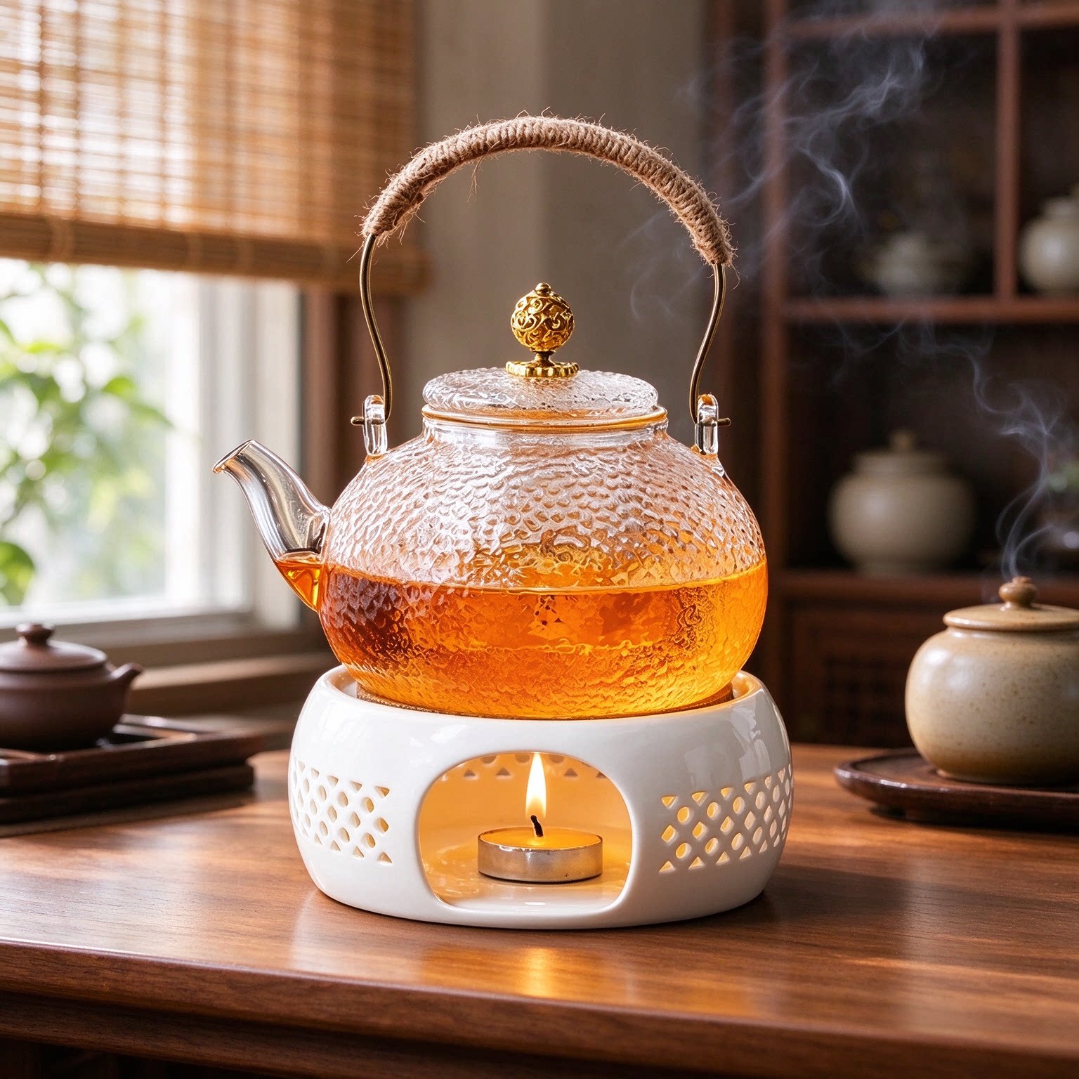 耐高温玻璃明火围炉煮茶壶