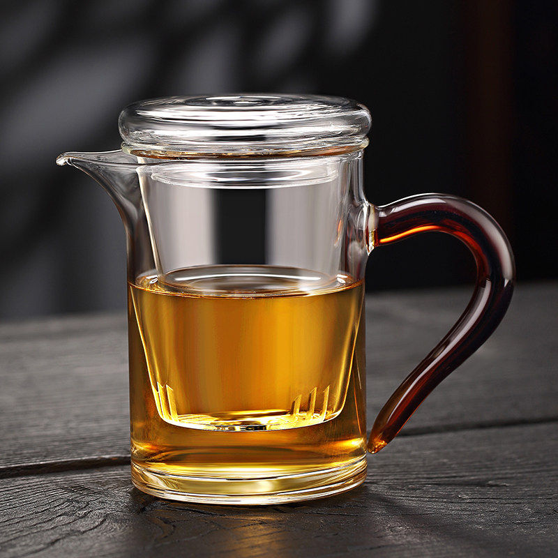 耐高温全玻璃茶水分离小青柑茶壶