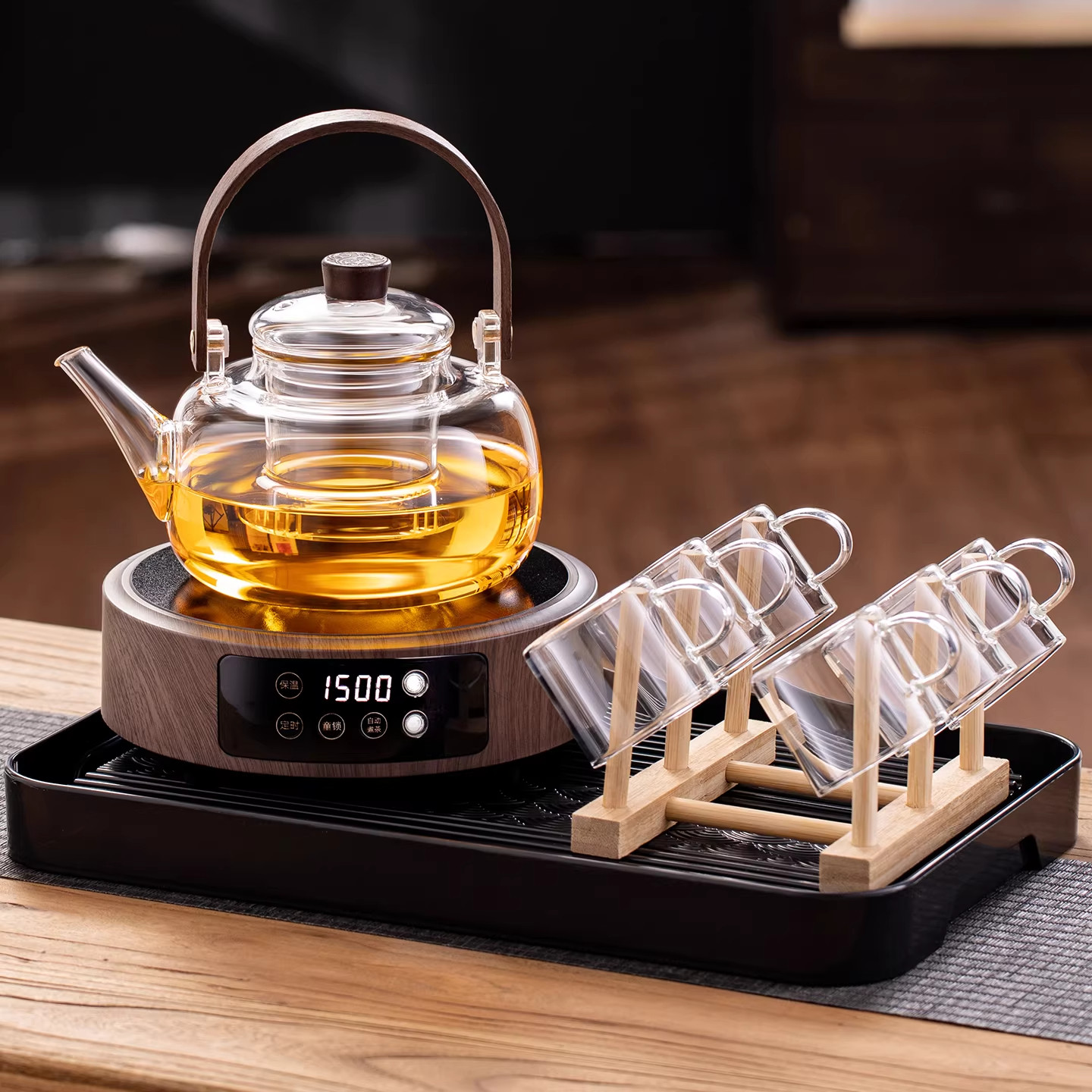 玻璃煮茶壶功夫茶具套装2026新款提梁电陶炉烧水壶电热炉泡茶专用