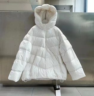 cicicoco猫头鹰羽绒服2023冬季新款欧洲站中长款连帽套头鹅绒欧货