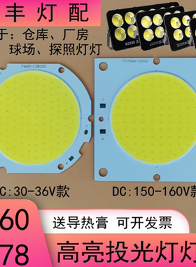 7660LED投光灯灯芯50W7778投射灯球场灯芯片灯板光源防水驱动配件