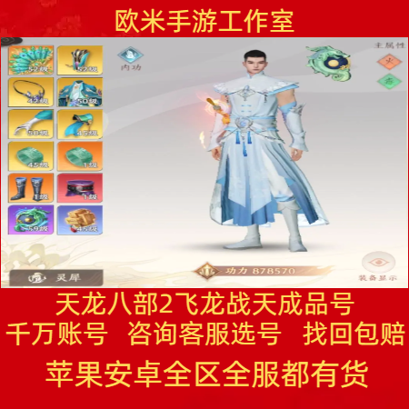 天龙八部2飞龙战天手游账号高战峨眉武当逍遥丐帮宠物神兽成品号