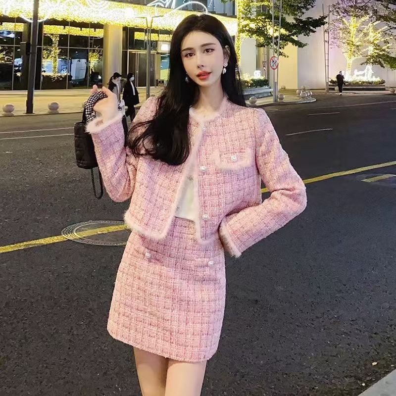 小香风时尚套装女秋冬新款加厚