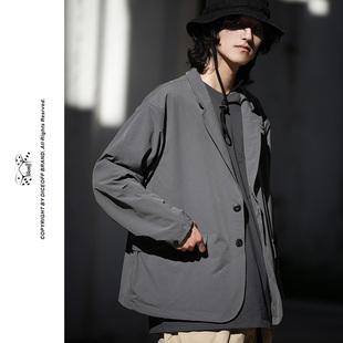 DICEOFF日系廓形春季薄款抗皱面料宽松西服外套休闲工装夹克