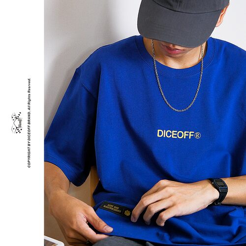 DICEOFF重磅t恤纯色打底衫情侣款