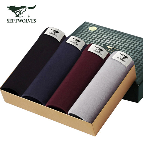 七匹狼内裤男舒适弹力平角裤头