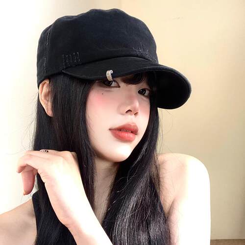 平顶棒球帽女春夏季辣妹复古做旧