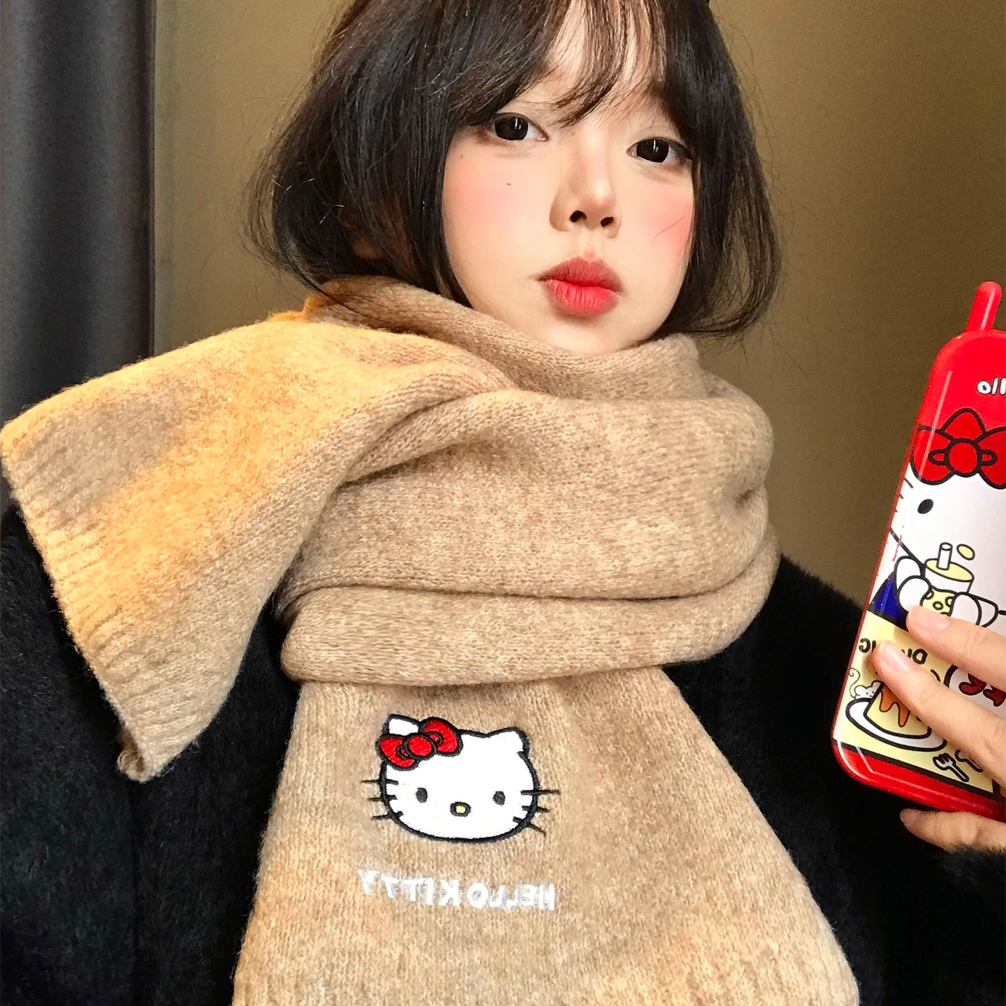 三丽鸥授权~HelloKitty针织围巾