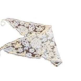 法式复古蕾丝花朵头巾女甜美海边包头三角巾韩版文艺三角形发带潮