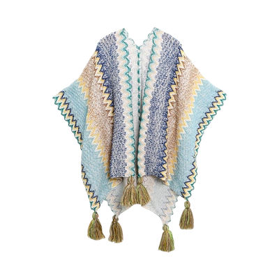 民族风披肩女云南川西旅游穿搭