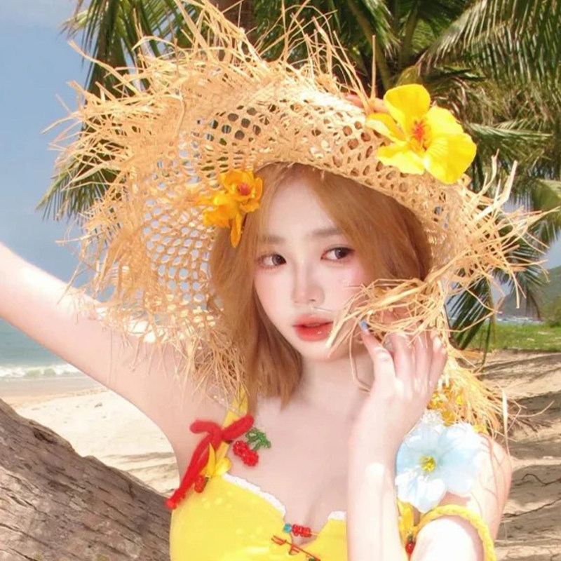 毛边编织镂空草帽女夏季海边沙滩度假风法式大檐遮阳防晒太阳帽子,服饰配件/皮带/帽子/围巾,帽子,淘宝优惠券,粉丝福利购,淘宝优惠卷
