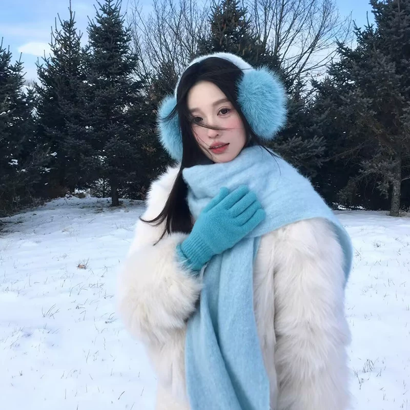 韩系氛围感蓝色流苏围巾女冬季加厚保暖防寒学生护颈围脖百搭披肩,服饰配件/皮带/帽子/围巾,围巾/丝巾/披肩,淘宝优惠券,粉丝福利购,淘宝优惠卷