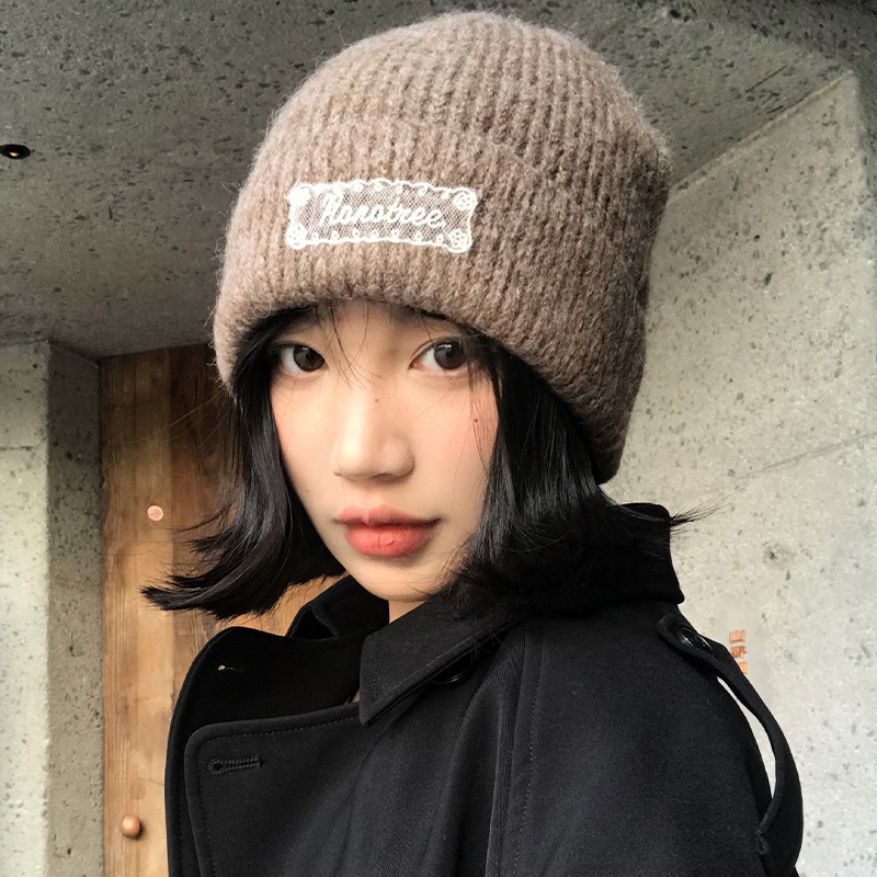 简约针织帽女秋冬韩版百搭显脸小