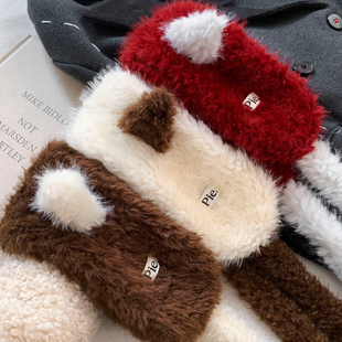 可爱猫耳朵毛绒绑带耳罩女生冬季保暖防寒防冻耳暖耳套耳包耳捂子