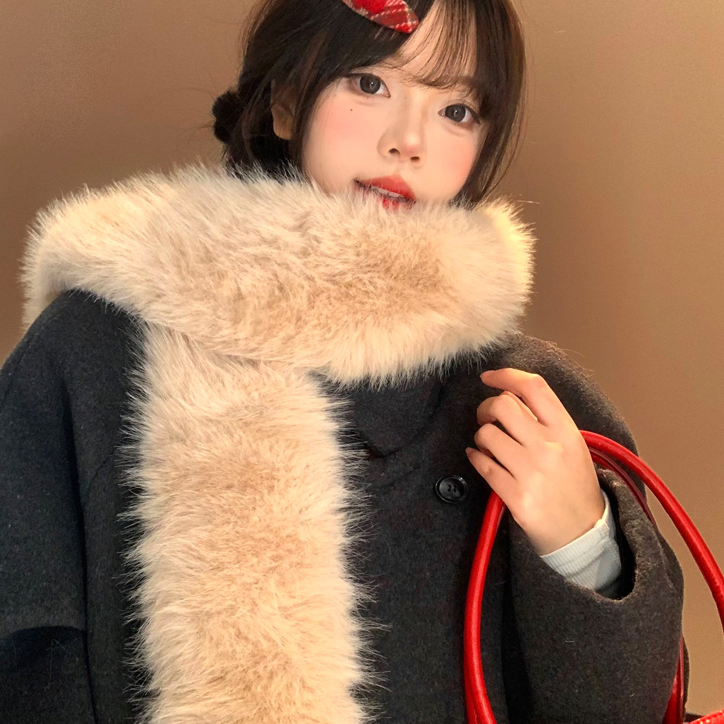 仿皮草毛绒围巾女秋冬季韩系高级感气质百搭加厚保暖防寒护颈围脖,服饰配件/皮带/帽子/围巾,围巾/丝巾/披肩,淘宝优惠券,粉丝福利购,淘宝优惠卷