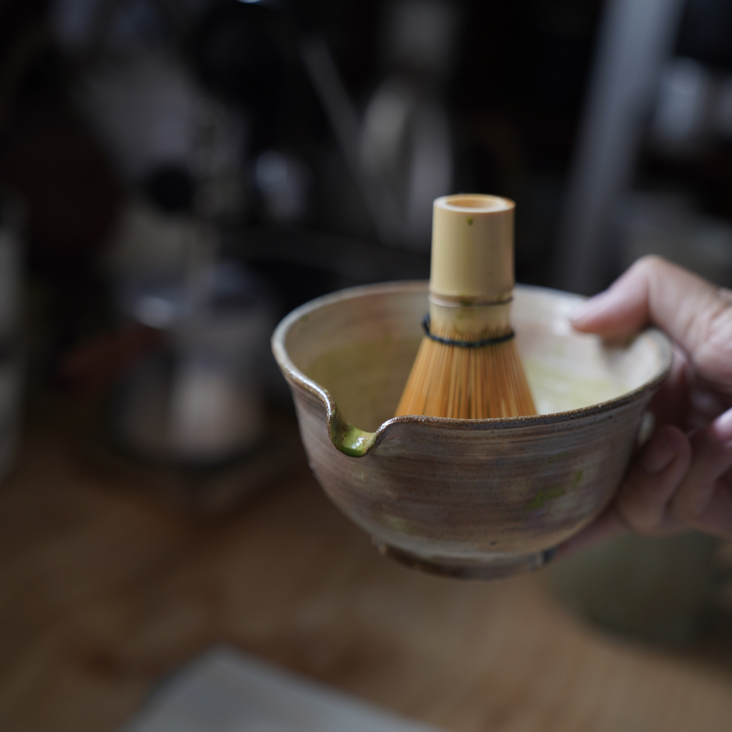 抹茶碗钟友健手作鹿斑粉引分茶碗片口碗