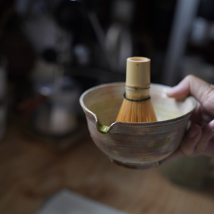 抹茶碗 钟友健手作鹿斑粉引分茶碗 片口碗