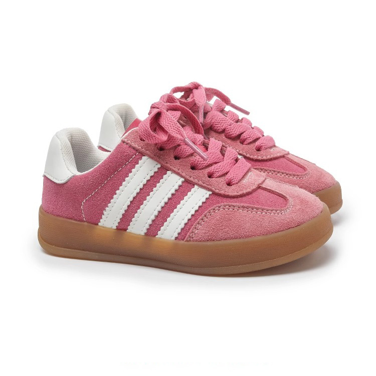 奥特莱斯真皮德训鞋儿童运动鞋2025春秋季新款女童透气男童板鞋潮