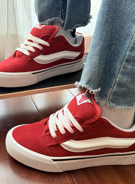 新款红色kun skool面包鞋美式街头低帮板鞋复古百搭男女休闲鞋