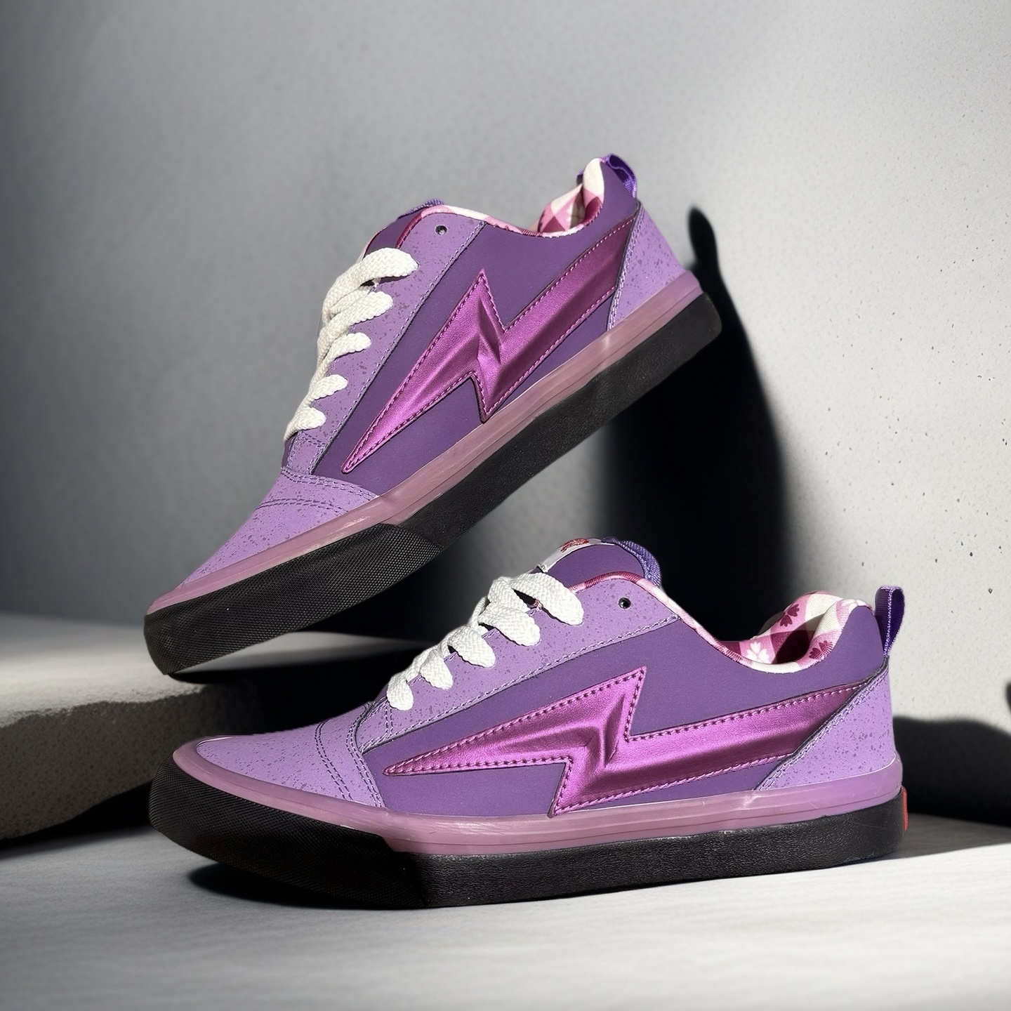 Visecoo Concepts联名男女低帮闪电鞋紫龙虾胖胖面包鞋休闲板鞋